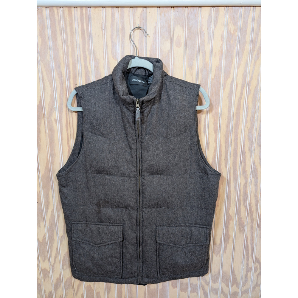 Men's Claiborne Vest, Size S, Dark Brown